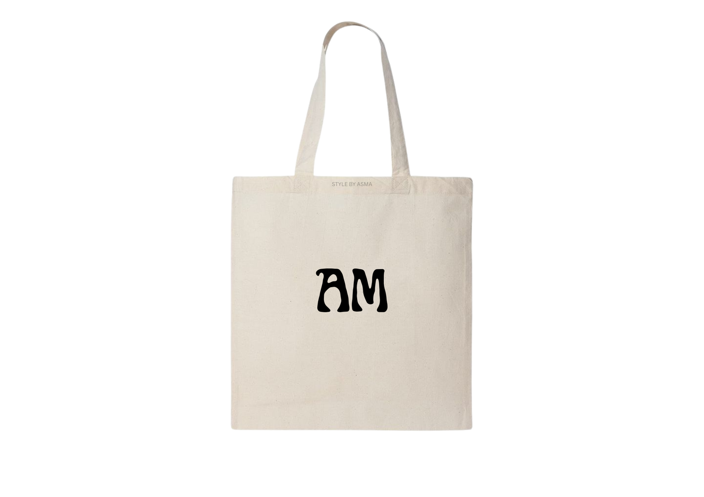 Tote Bag with 2 LETTERS Medium size 6 to 12 . Placement as picture (Copy)