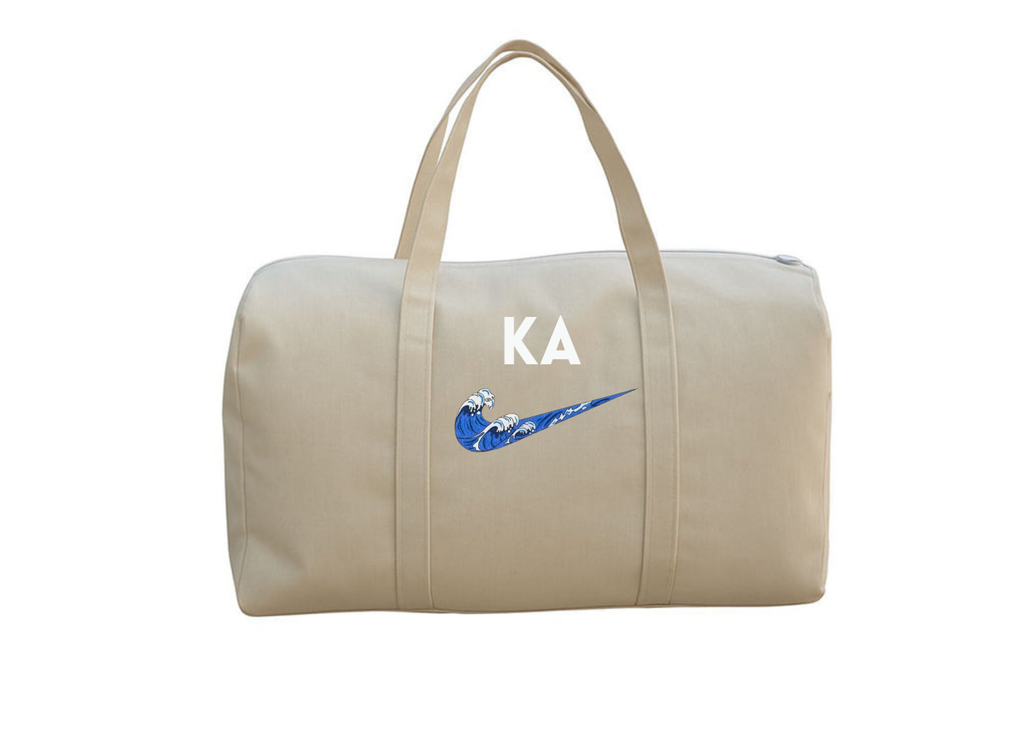 Duffle Bag With Nike Logo Blue with your intials