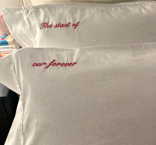 Pillow Case 50x80 cm . The Start of our forever