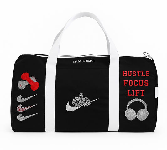 “Hustle & Lift” Gym Duffle Bag