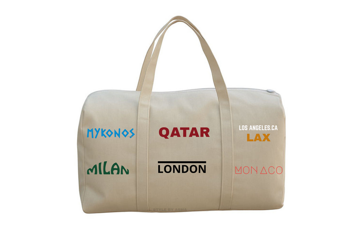 World Destinations Duffle Bag – Limited Edition by Style by Asma MADE IN QATAR