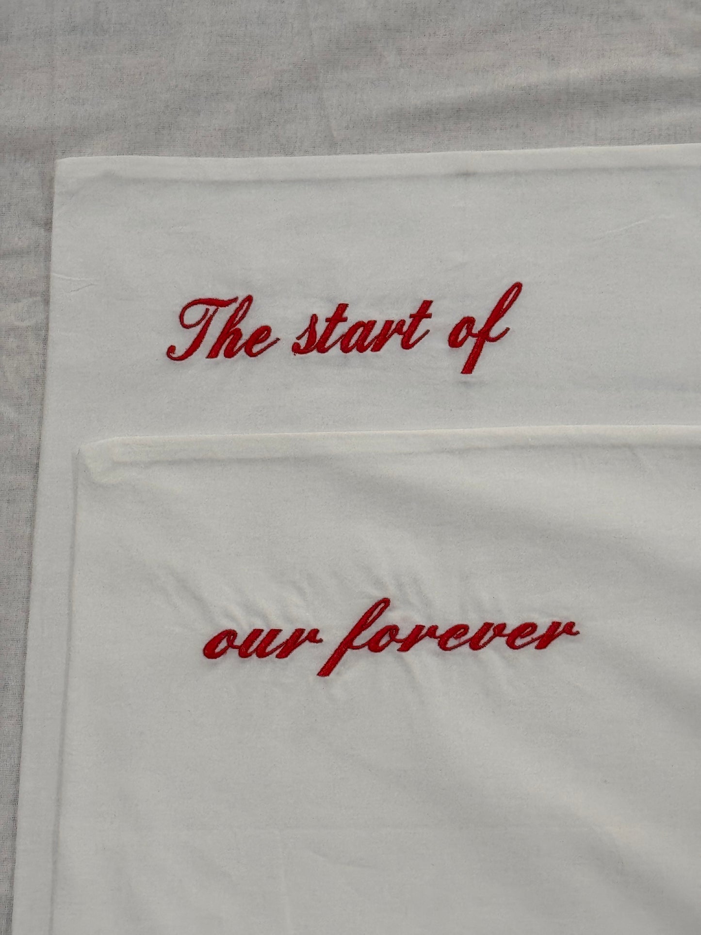 Pillow Case 50x80 cm . The Start of our forever