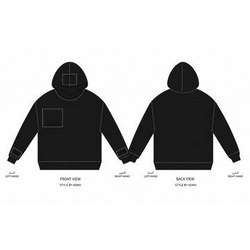 Black Hoodie with logo on the left chest